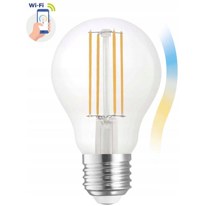 Крушка, Spectrum Smart, стъкло, 5W, прозрачна
