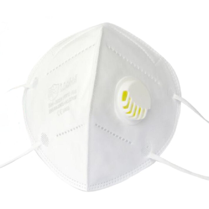 Set 5 masti de protectie respiratorie FFP2 cu valva Baltic Masks BM001V NR Premium