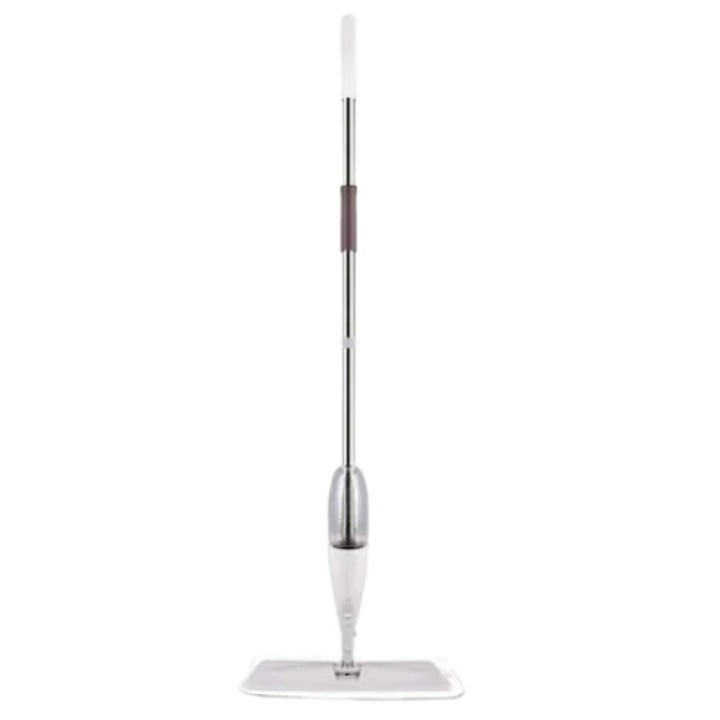 Mop cu pulverizare spray, cu coada metalica, capacitatea rezervorului 360ml, din microfibra, inaltimea mopului 115 cm, gri