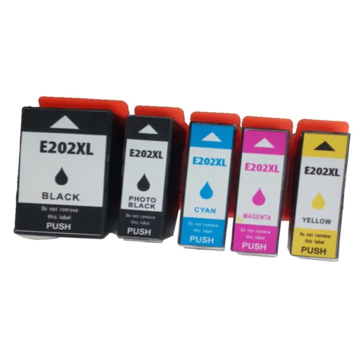 Set 5 cartuse, GRAPHITEK, compatibile Epson T202XL, Black, Photo Black, Yellow, Cyan, Magenta 550 pagini