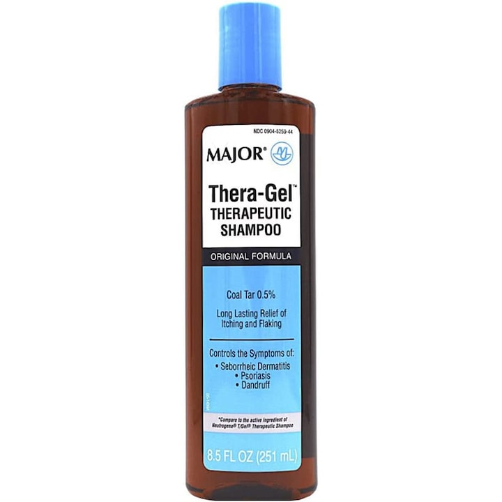 Major Pharma Thera-gél sampon, korpásodás ellen, neurodermatitisz és pikkelysömör ellen, 0,5% kátrány, 240 ml