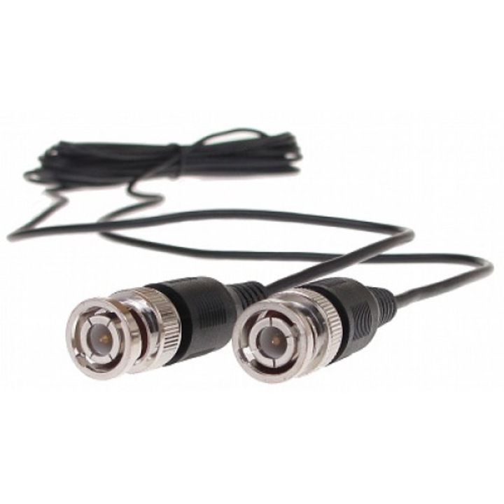 Cablu cu mufa BNC, Inny-D, 75 ohm, 5 m, Negru