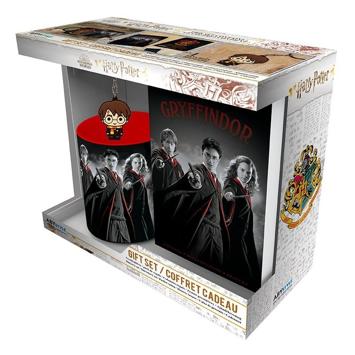 Set 3 HARRY POTTER, o cana 320 ml, un breloc din PVC, agenda 164 pagini