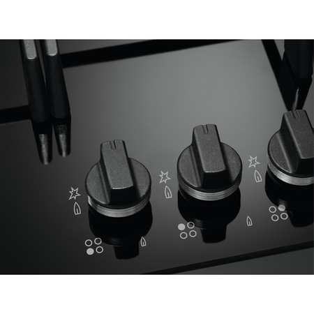 Plita incorporabila AEG Domino HC412001GB, Gaz, 2 arzatoare, Gaz, Dispozitiv siguranta, 36 cm, Negru