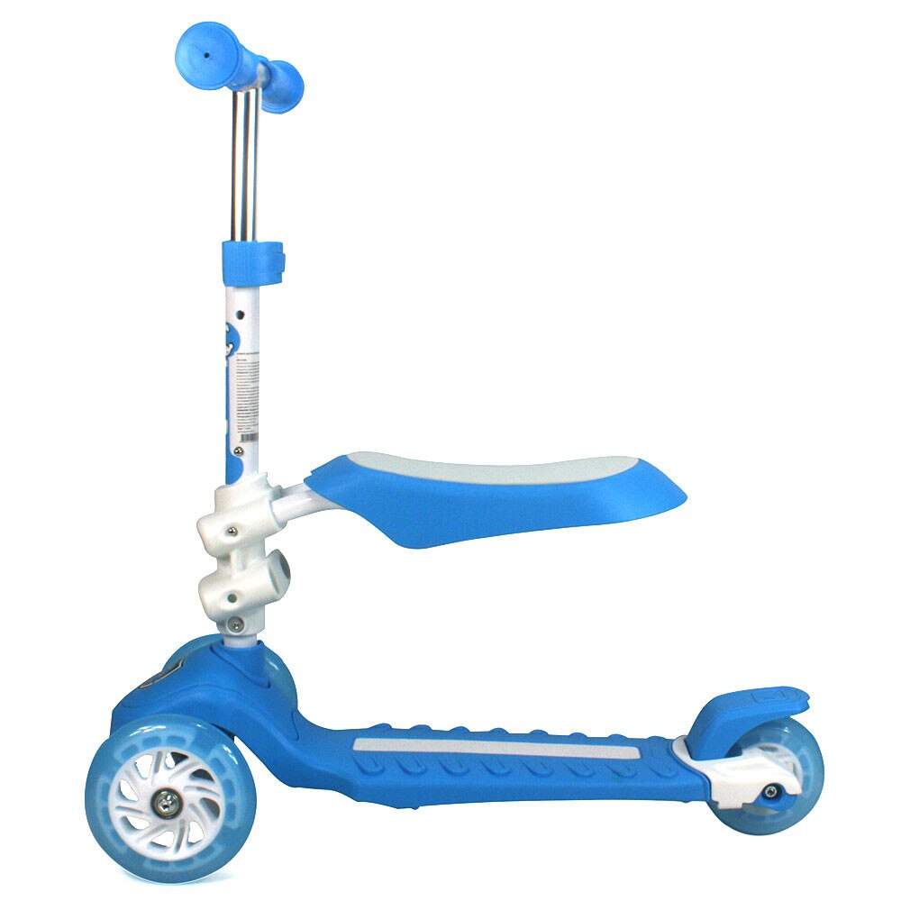 Trotineta 2 in 1 cu lumini Pop albastru