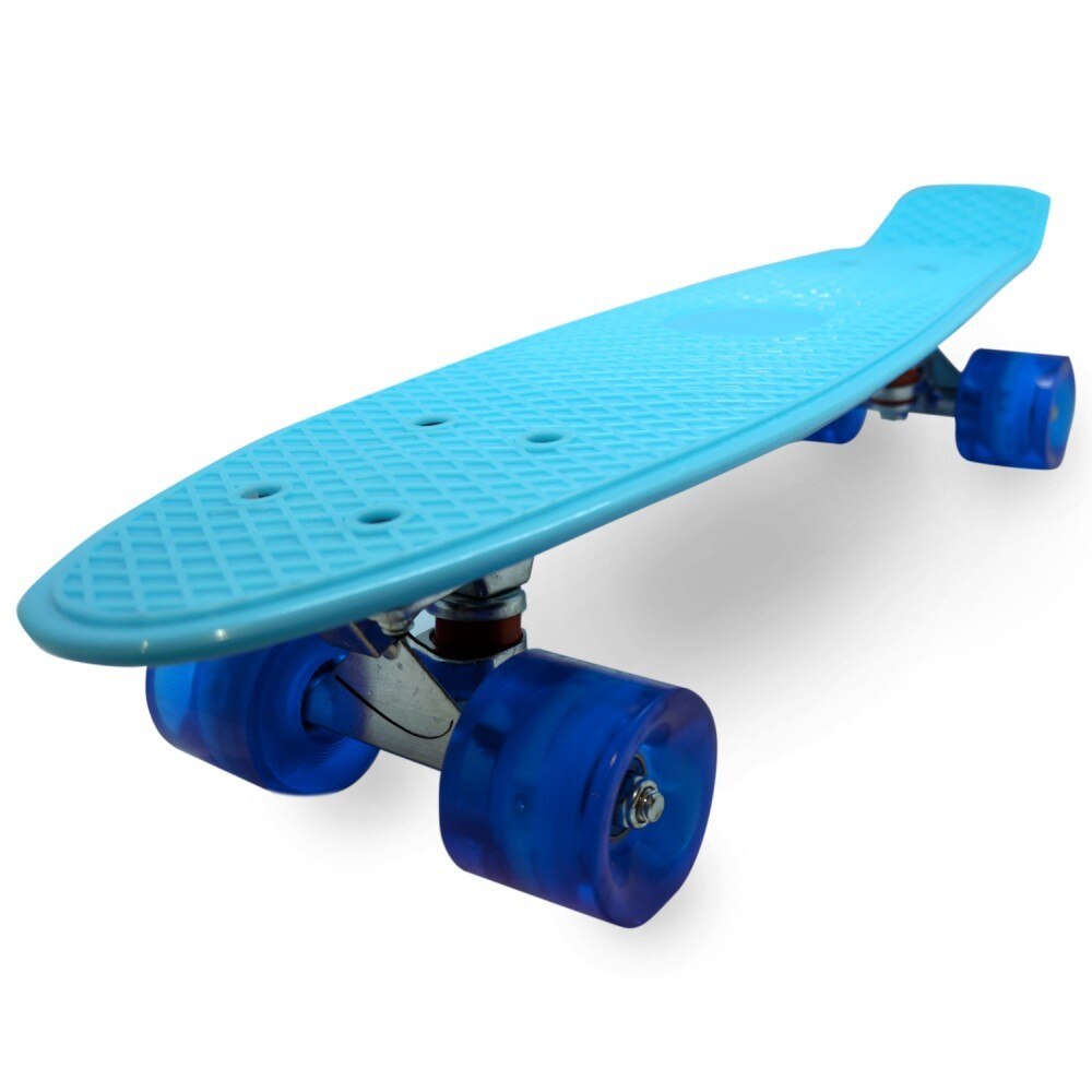 Penny board Smart-roti cu led Bleu