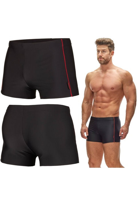 Costum de baie pentru boxeri barbati, Zagano 2301, Negru