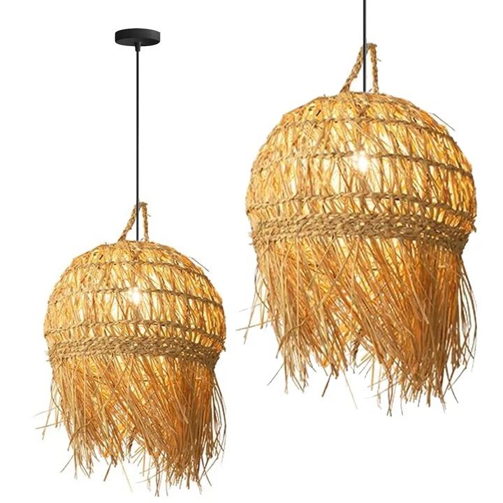 Toolight APP1251-1CP BOHO mennyezeti lámpa, természetes hatású, barna