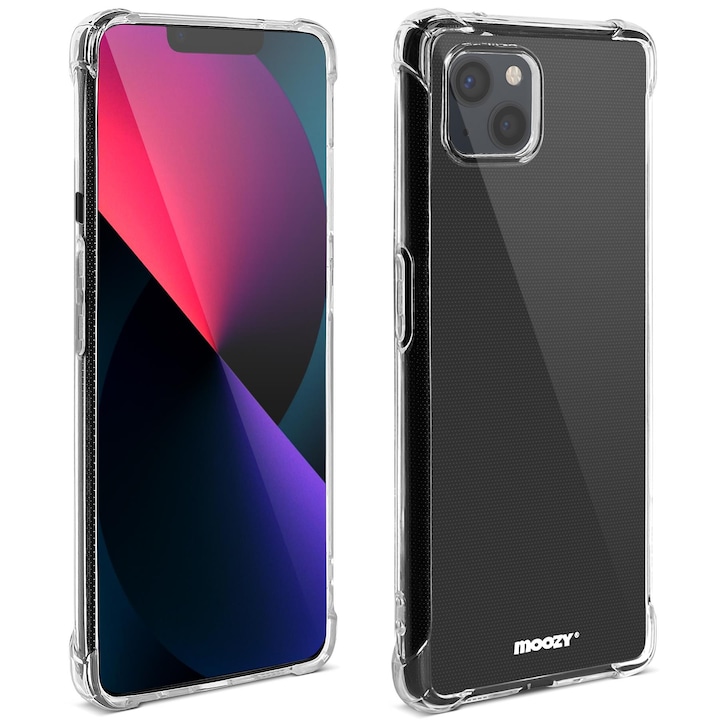 Π£Π΄Π°ΡΠΎΡΡΡΠΎΠΉΡΠΈΠ² ΠΊΠ΅ΠΉΡ, Moozy, Π·Π° iPhone 13 Mini, ΠΏΡΠΎΠ·ΡΠ°ΡΠ΅Π½, ΡΠΈΠ»ΠΈΠΊΠΎΠ½ΠΎΠ²