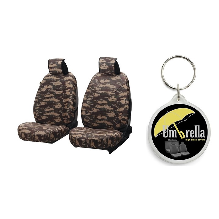 Set Huse Scaun Fata Safari Sierra - Set 2 Buc Cu Breloc Umbrella