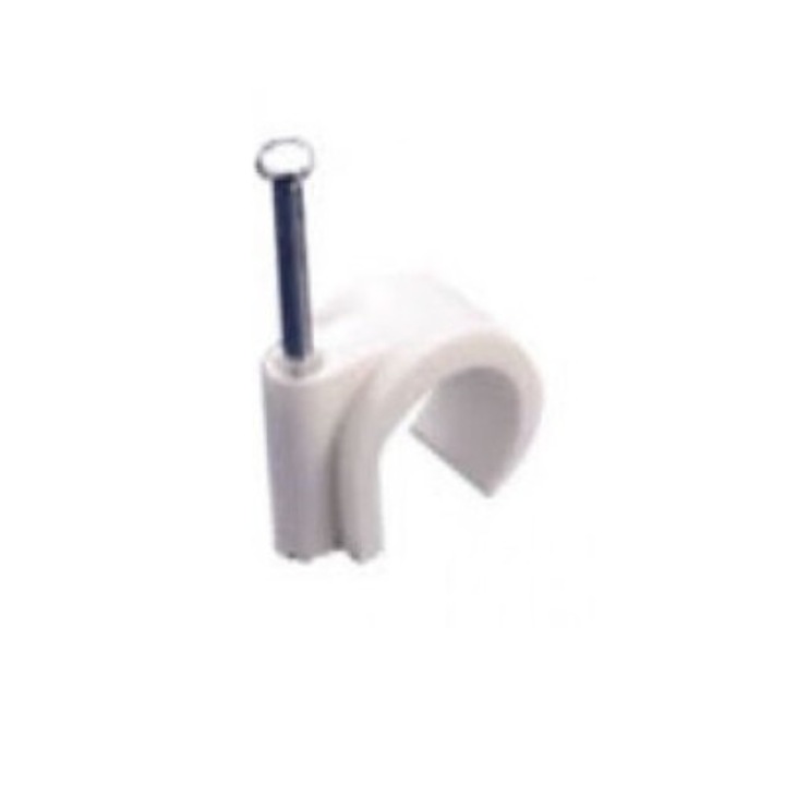 Set 100 cleme prindere cabluri ΧΑΤΖΗΚΟΝΤΙΔΗΣ ΑΕ, 14mm, Alb