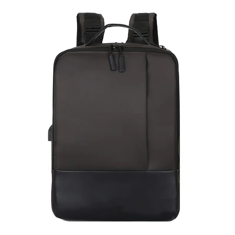 Rucsac laptop 15.6" smart business, convertibil, cu port de incarcare USB, Escalate, 30x13x41 cm, Maro