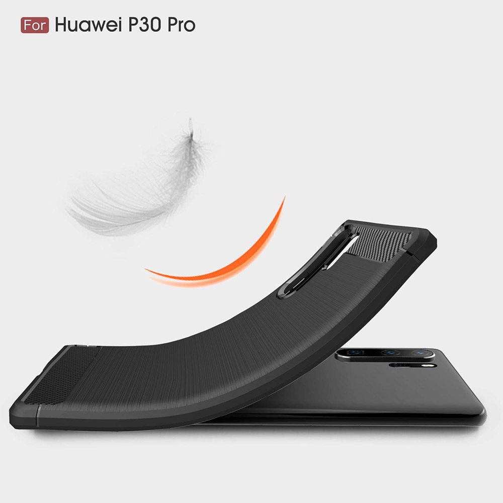 Husa pentru Huawei P30 Pro / P30 Pro New Edition Techsuit Carbon Silicone Negru