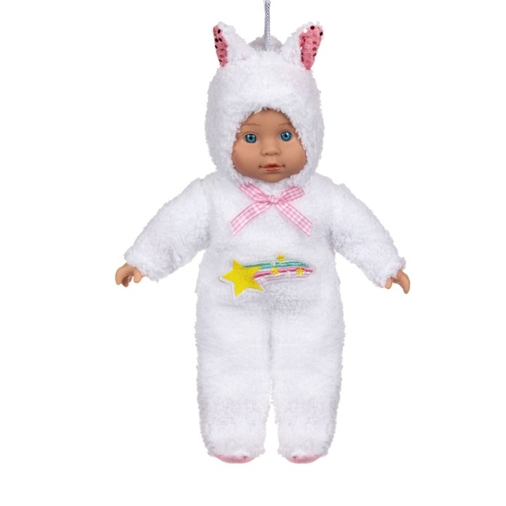 Baby Doll, Baby, Бял пухкав гащеризон, Tnagora®, 32 см