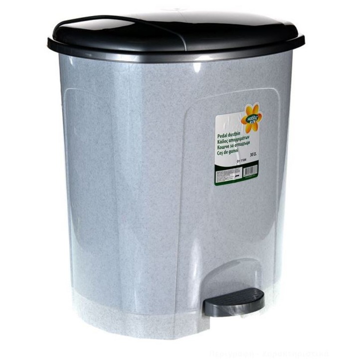 OEM szemetes, műanyag, fedéllel, 30 liter