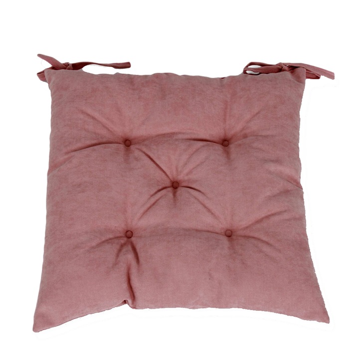 Perna decorativa pentru scaun de bucatarie sau terasa IS0905, Dimensiuni 43 x 43 cm, Roz