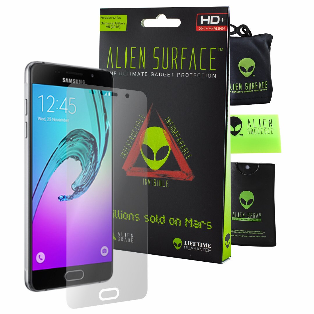 Folie Alien Surface HD, Samsung GALAXY A5 (2016), protectie ecran + Alien Fiber cadou