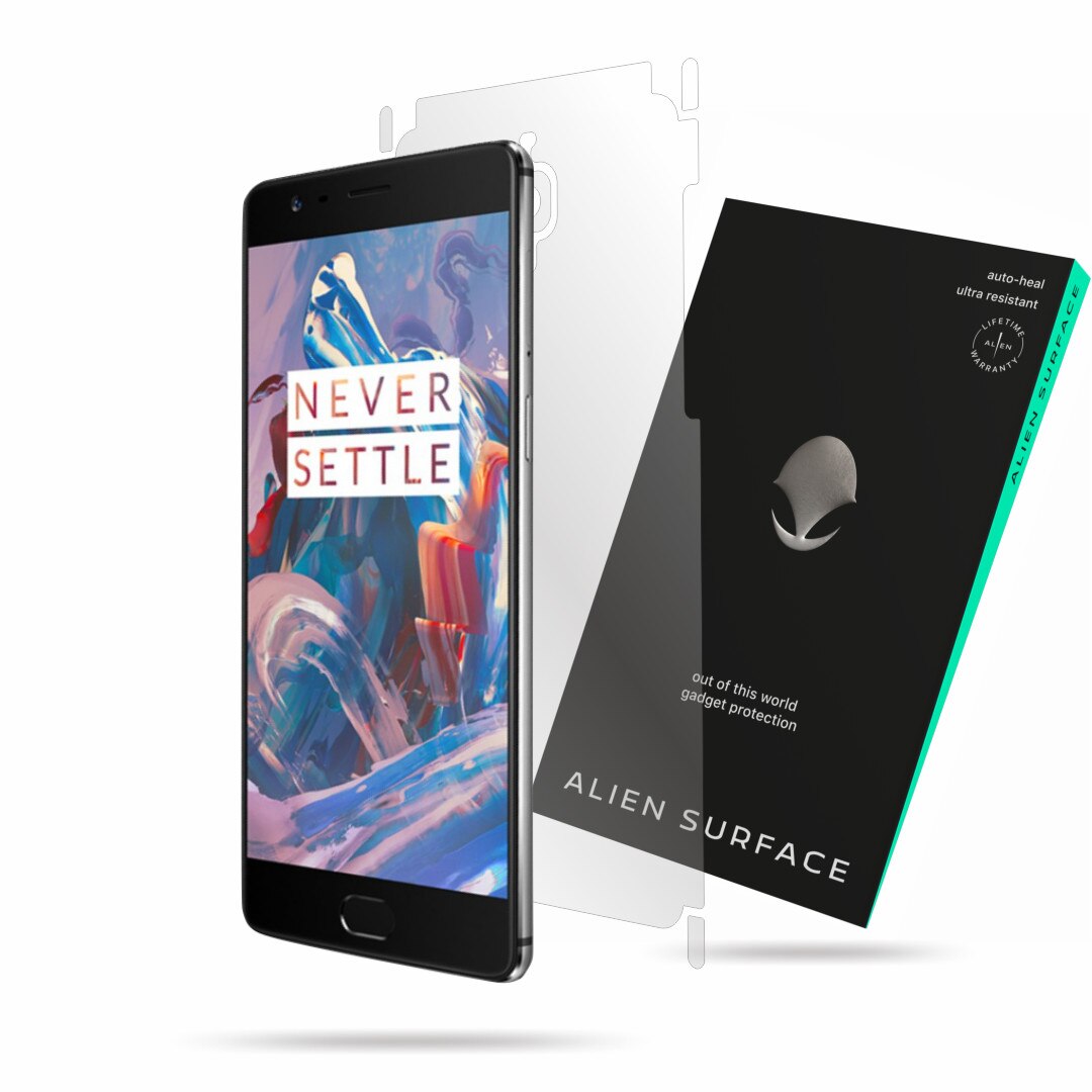 Folie Alien Surface, OnePlus 3, protectie spate, laterale