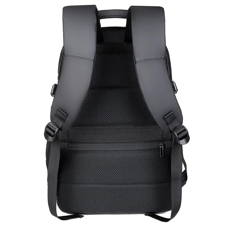 Rucsac laptop 15.6" smart casual, cu port de incarcare USB, Escalate, 46x30x22 cm, Negru