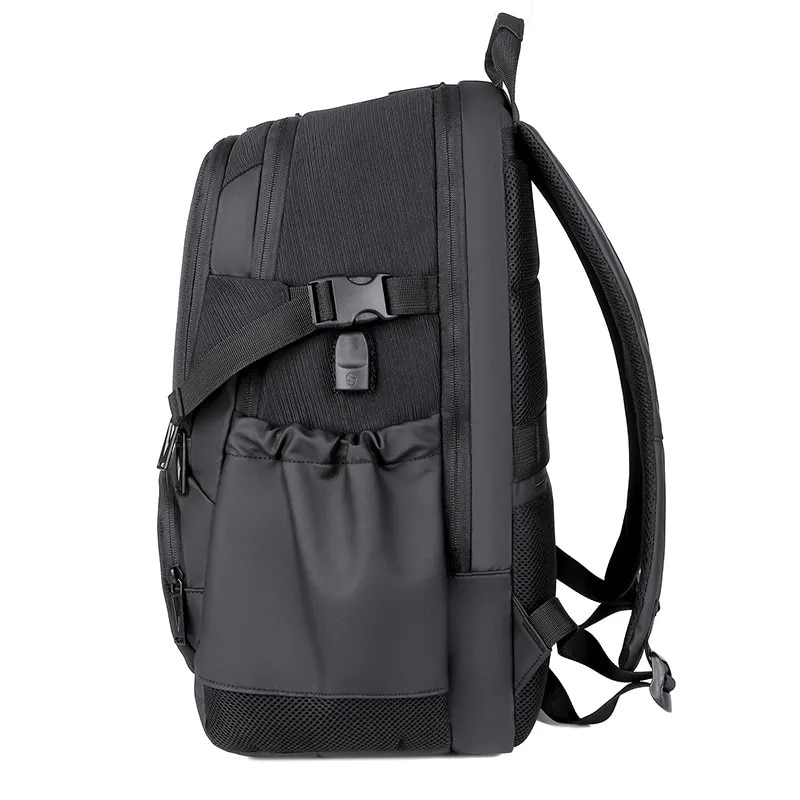 Rucsac laptop 15.6" smart casual, cu port de incarcare USB, Escalate, 46x30x22 cm, Negru