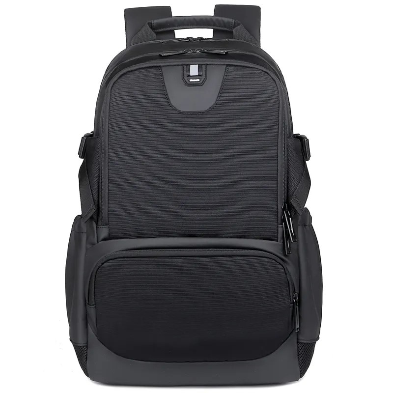 Rucsac laptop 15.6" smart casual, cu port de incarcare USB, Escalate, 46x30x22 cm, Negru