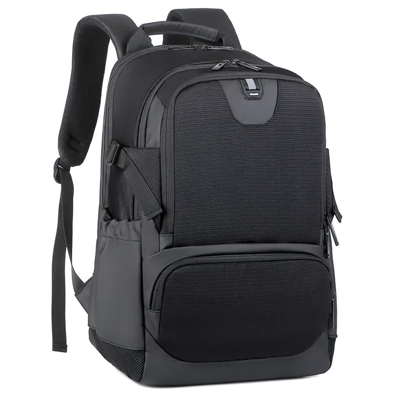 Rucsac laptop 15.6" smart casual, cu port de incarcare USB, Escalate, 46x30x22 cm, Negru