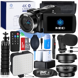 Camera Video NBD®, 4K Ultra HD, 3.0", 48MP, 32GB SD Card, Negru