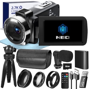Camera Video NBD®, 2.7K Ultra HD, 3.0", 42MP, 32GB SD Card, Negru