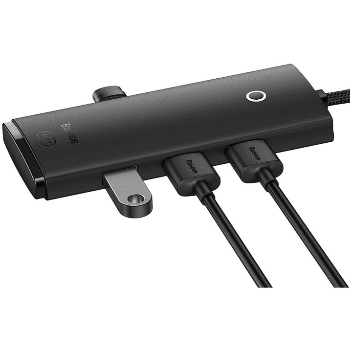 ХЪБ Baseus Lite WKQX030201, USB 3.0 кабел, 2 м, черен