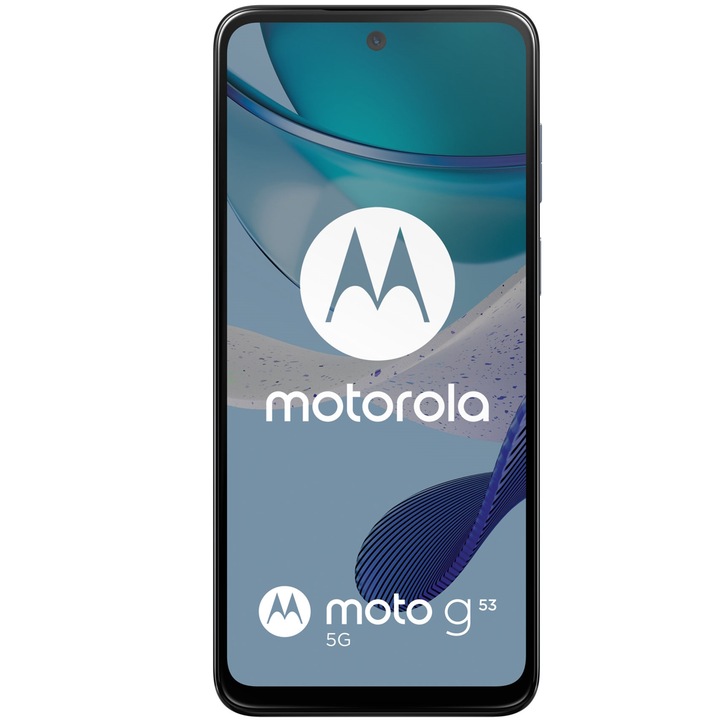 Motorola Moto g53 Mobiltelefon, Kártyafüggetlen, 128GB, 4GB RAM, 5G, Arctic Silver