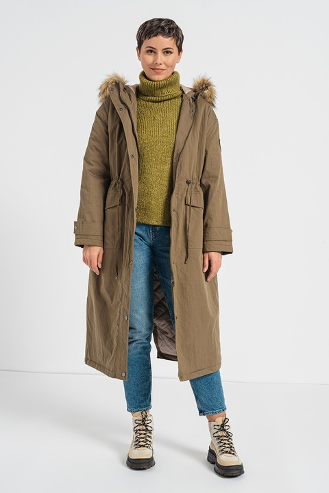 Only, Jacheta parka cu gluga Honey, Kaki, S