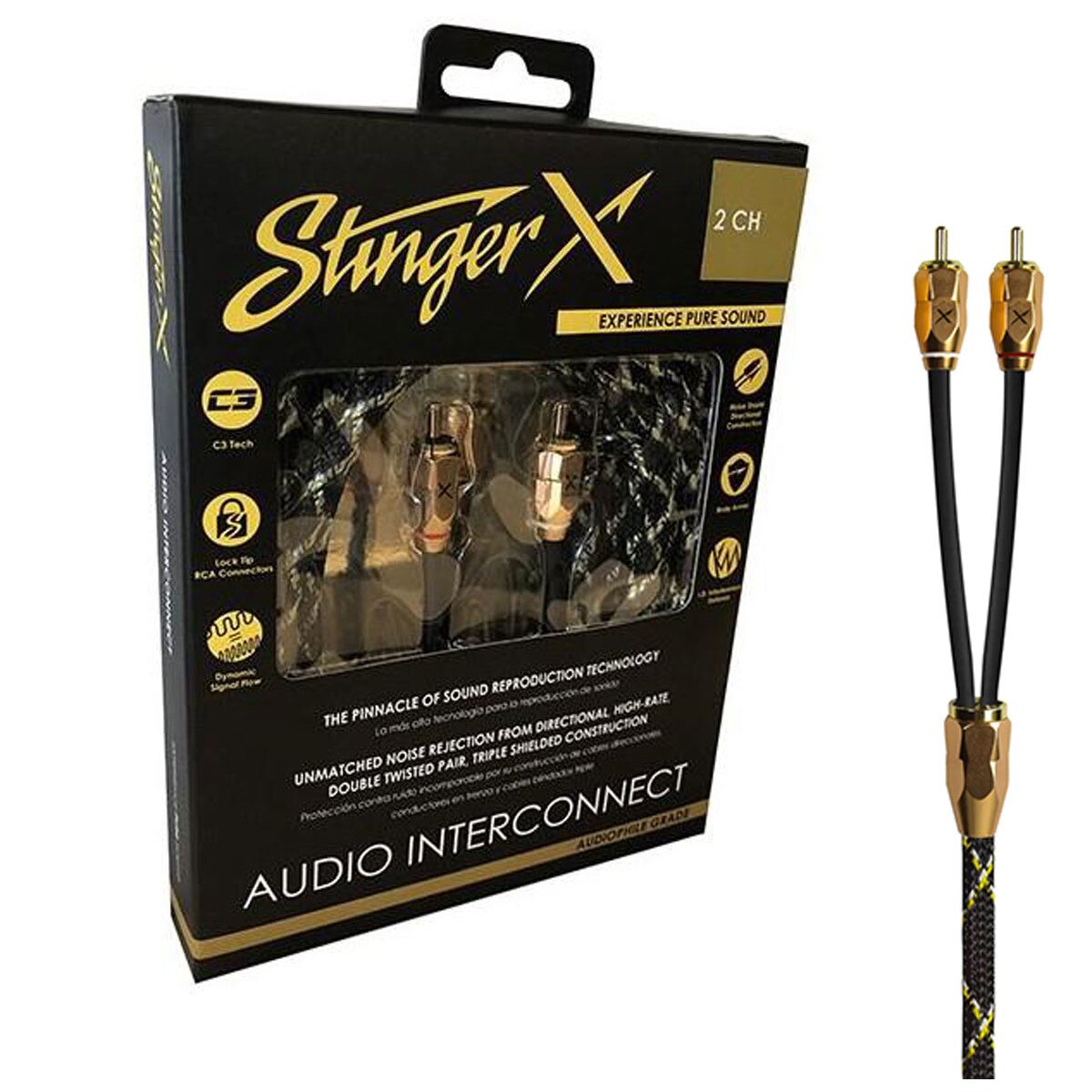 Stinger X3 XI3217 5,2m Audiofil RCA kábel, Ezüst bevonat eMAG.hu
