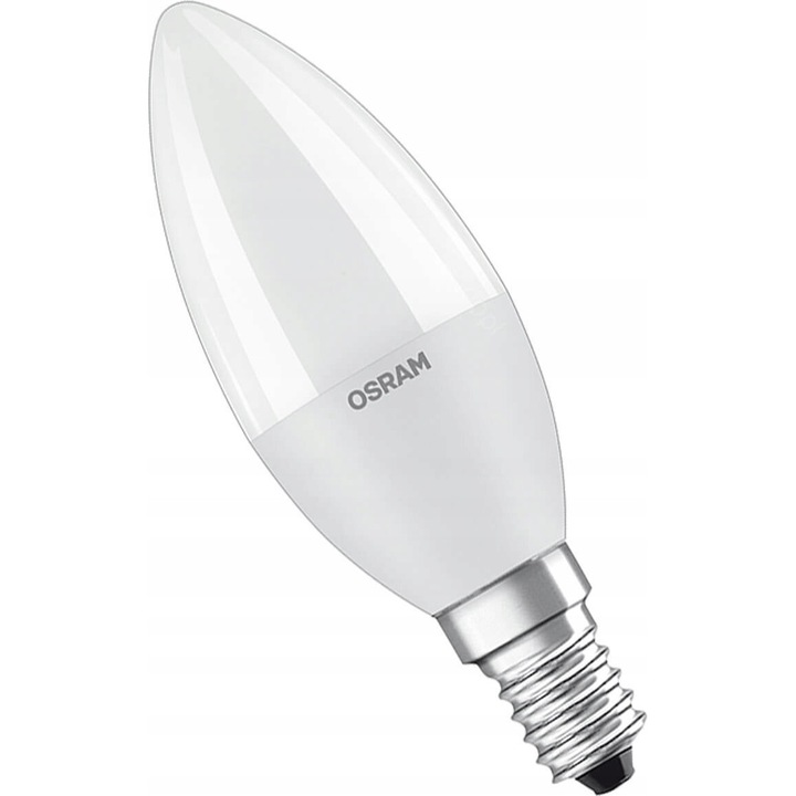 LED izzó, Osram, Gyertya, E14, 7W, 6500K, Fehér