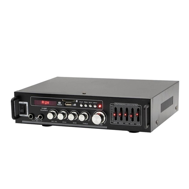 Аудио усилвател AV-111BT, Блутууд, FM, SD, USB, BLT, 2x100W, 220VAC