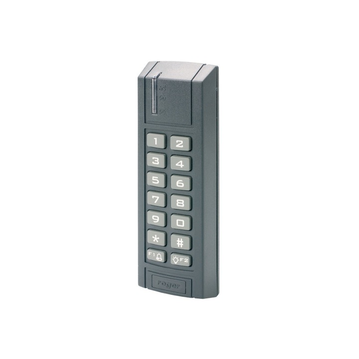 Cititor cartele proximitate MCT12M-IO, ROGER+RACS+5, 3 indicatoare LED, 152.5 x 46 x 23 mm, Negru