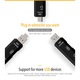Универсален високоскоростен 5 в 1 USB хъб и Card Reader, Модел Combo 5, Type C, Usb, Micro Usb, Tf, SD Memory Card Reader, OTG Card Reader, Черен