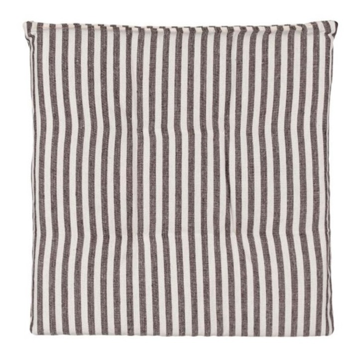 Perna pentru scaun, bej/, maro, cu dungi, 40 x 40 x 5 cm
