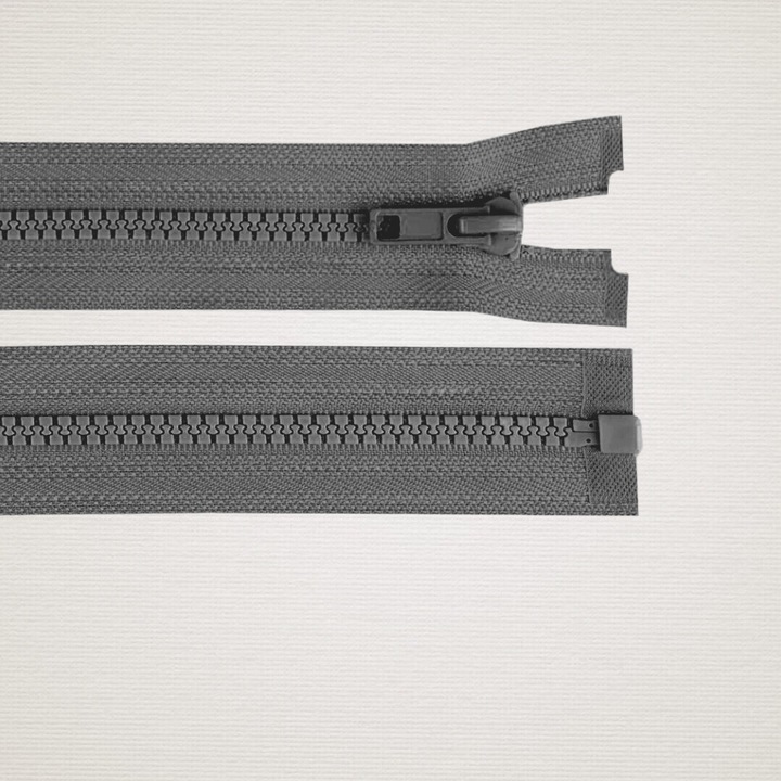 Fermoar plastic detasabil, lungime 70 cm, Gri