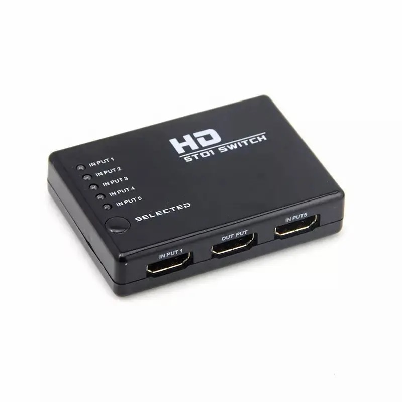 Мини HDMI превключвател 5в1, Модел KD301, С дистанционно управление ...