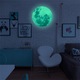 Sticker Glow in the dark Luxer, Autocolant Luna Fosforescenta, Verde, 30 cm