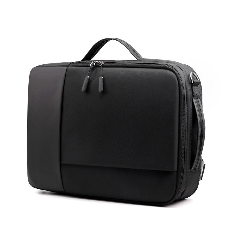 Rucsac laptop 15.6" smart business, convertibil, cu port de incarcare USB, Escalate, 30x13x41 cm, Negru