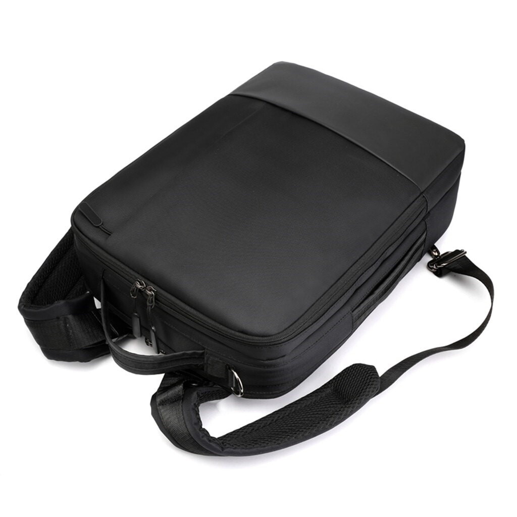 Rucsac laptop 15.6" smart business, convertibil, cu port de incarcare USB, Escalate, 30x13x41 cm, Negru