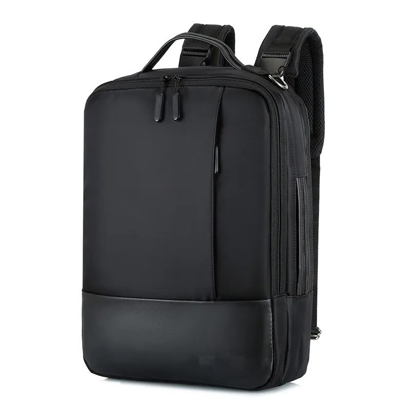 Rucsac laptop 15.6" smart business, convertibil, cu port de incarcare USB, Escalate, 30x13x41 cm, Negru