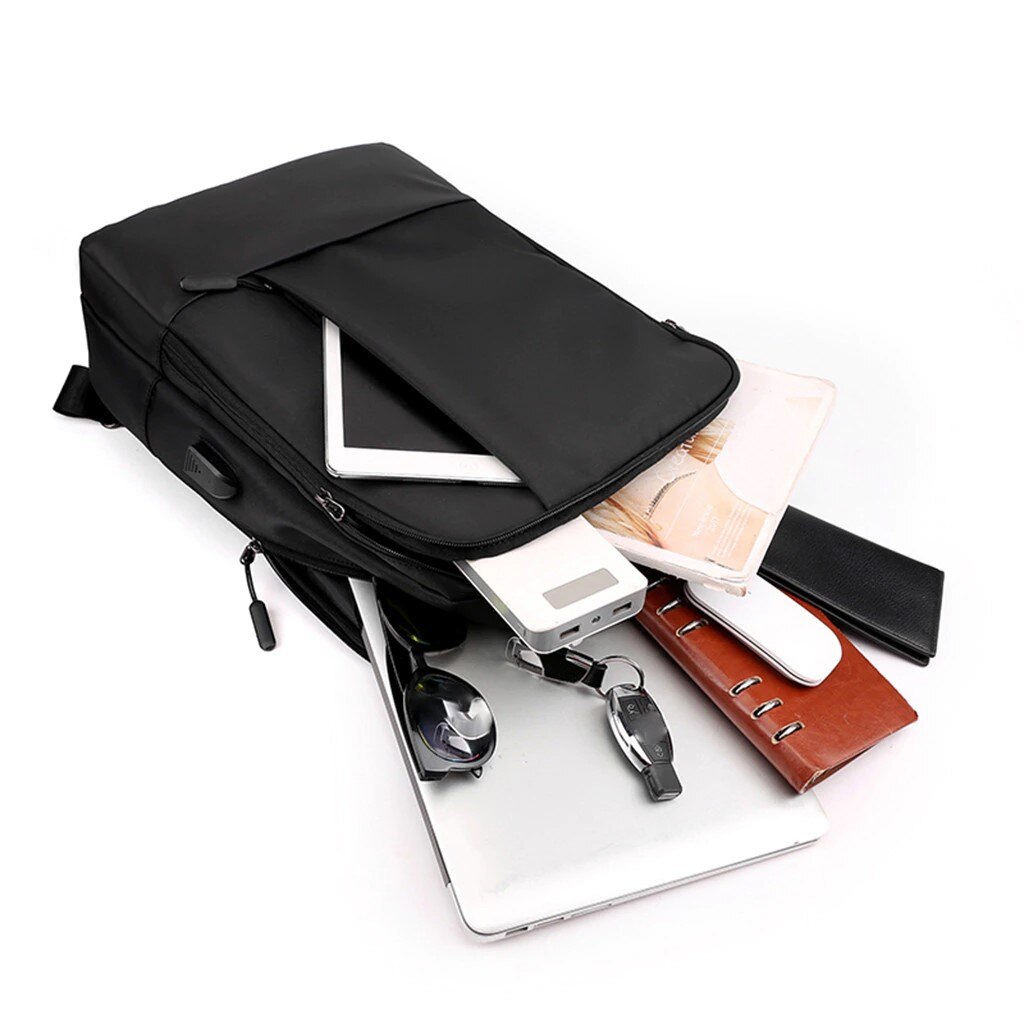 Rucsac laptop 15.6" smart business, convertibil, cu port de incarcare USB, Escalate, 30x13x41 cm, Negru