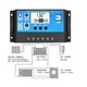 OEM PWM Napelemes vezérlő, 60A, 12V/24V, 2 x USB és LCD