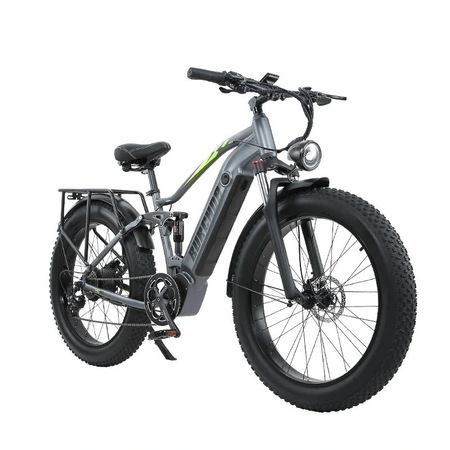 Bicicleta Eléctrica De Montaña DEEPOWER 26", Batería Extraíble 48V 10Ah, Autonomía 30-45 Km, 7 Velocidades Y Suspensión Delantera