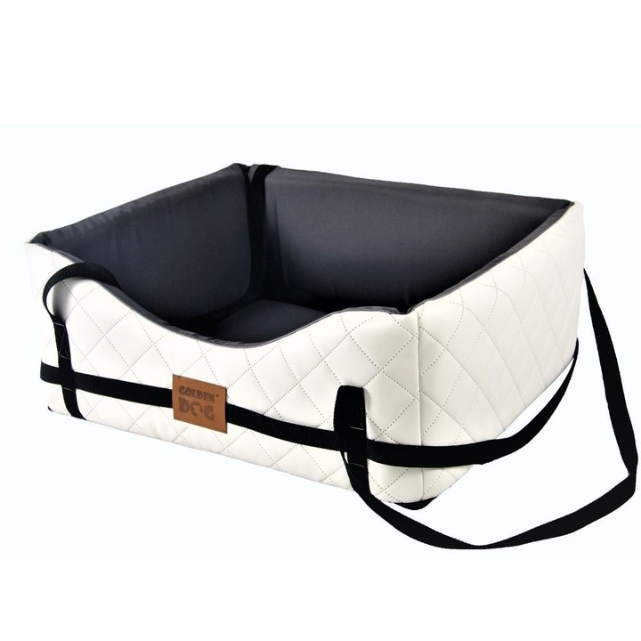 Autós Ülés kisállatoknak, Fehér, S-es méret