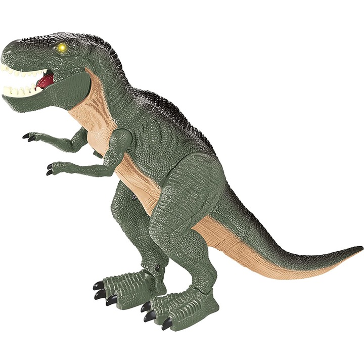 Figurina T-REX cu sunete, lumini si miscare 30cm