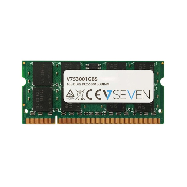 V7 V753001GBS memóriamodul 1 GB 1 x 1 GB DDR2 667 MHz (V753001GBS)
