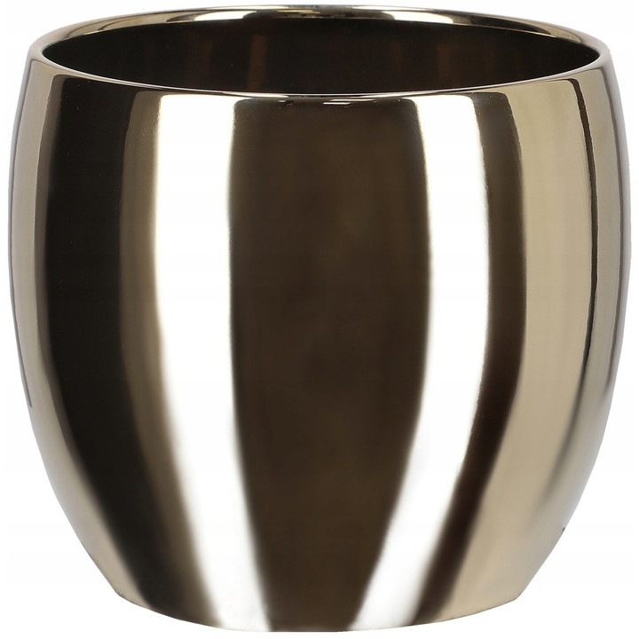 Ghiveci decorativ, Kotarbau, Ceramica, 12.5 cm, Auriu